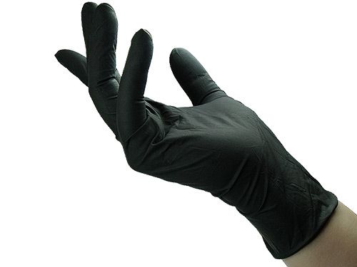 100 Latex Gloves M black