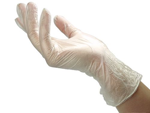 100 Vinyl Gloves M transparent