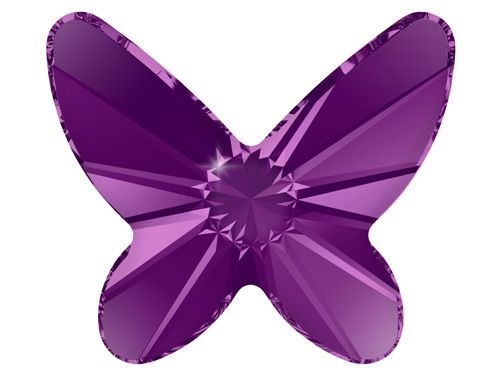 Swarovski® Crystal Butterfly amethyst 8.0mm