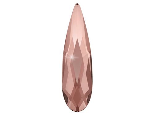 Swarovski® Crystal Raindrop blush rose 6.0 x 1.7mm