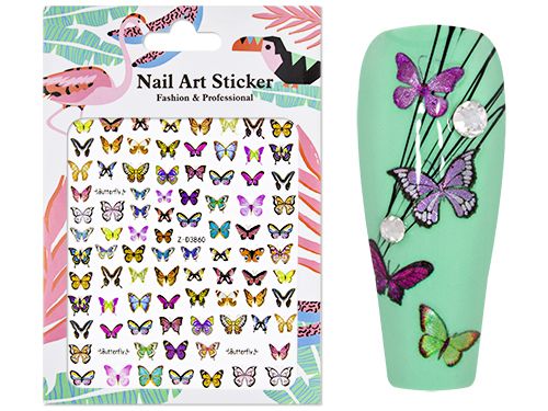 NailArt Sticker XL Butterfly B02