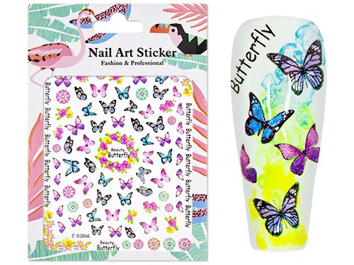 NailArt Sticker XL Butterfly B04