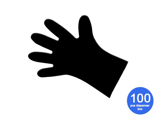 100 Vitril Gloves S black