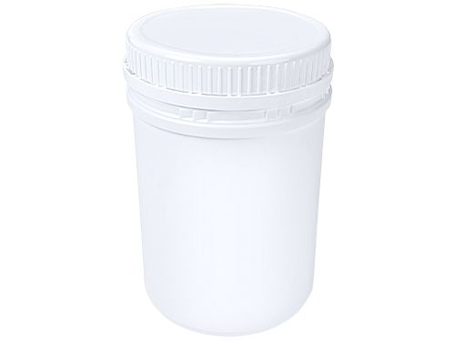 Screwtop jar white 780ml with tamper-evident seal and sealing cap