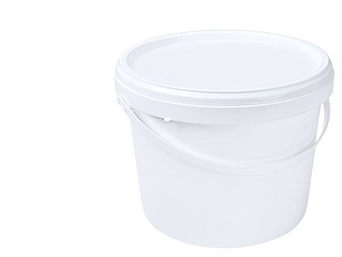 Plastic bucket with lid, 3 liters, white