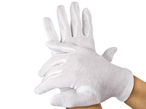 Cotton Gloves M white 1 pair